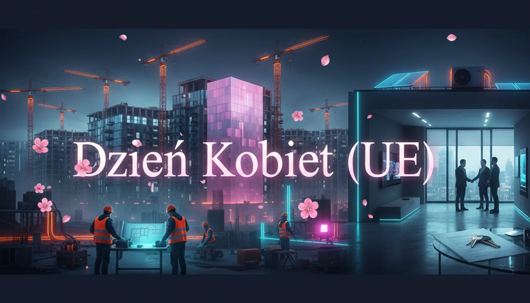 Dzień Kobiet (UE) 8 Marca 2026 — Budowlany i nieruchomości kalendarz marketingowy, kampania branżowa (hero) Dzień Kobiet (UE) 8 Marca 2026 — Budowlany i nieruchomości kalendarz marketingowy, kampania branżowa (hero)