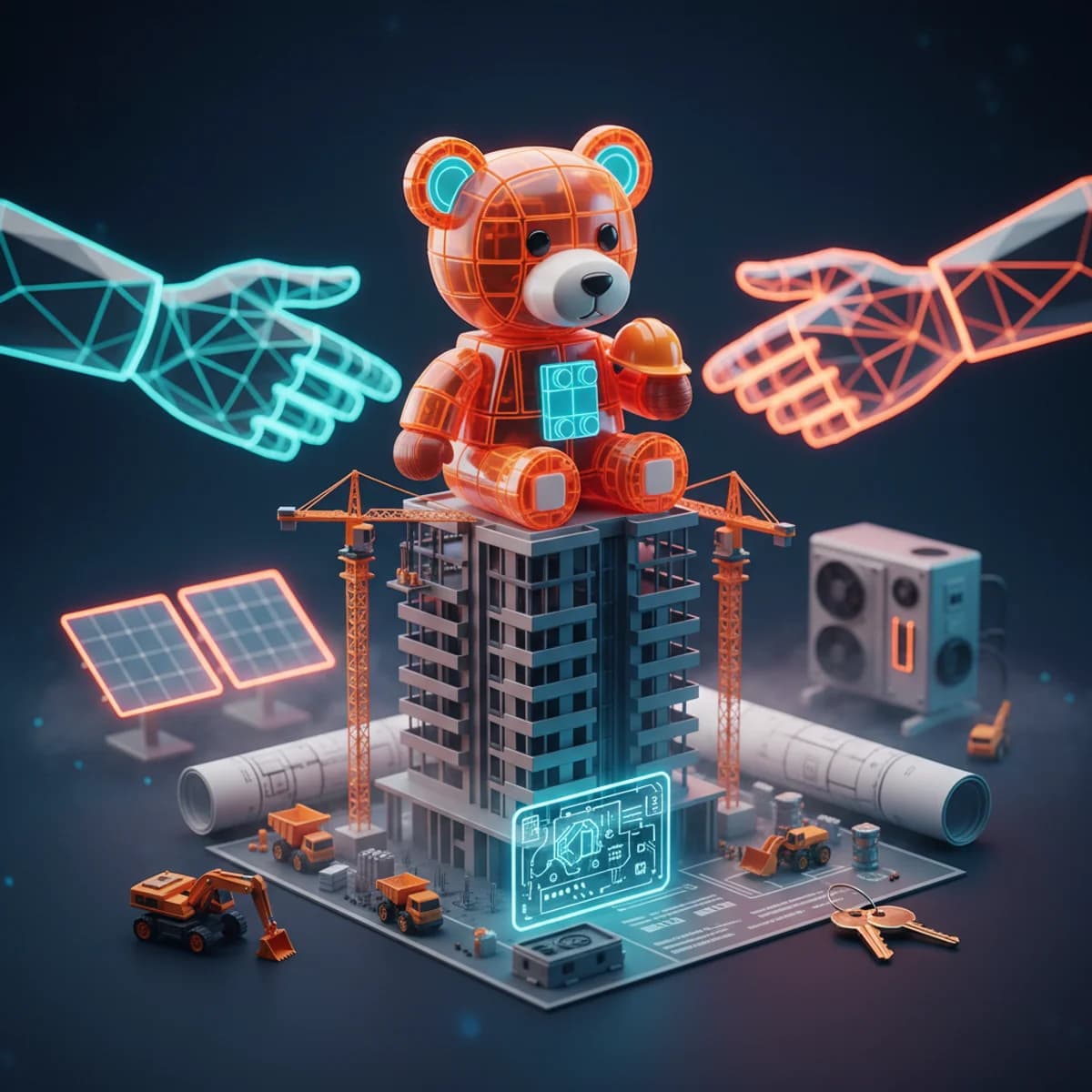 Dzień Dziecka 1 Czerwca 2026 — Budowlany i nieruchomości ilustracja marketingowa Dzień Dziecka 1 Czerwca 2026 — Budowlany i nieruchomości ilustracja marketingowa