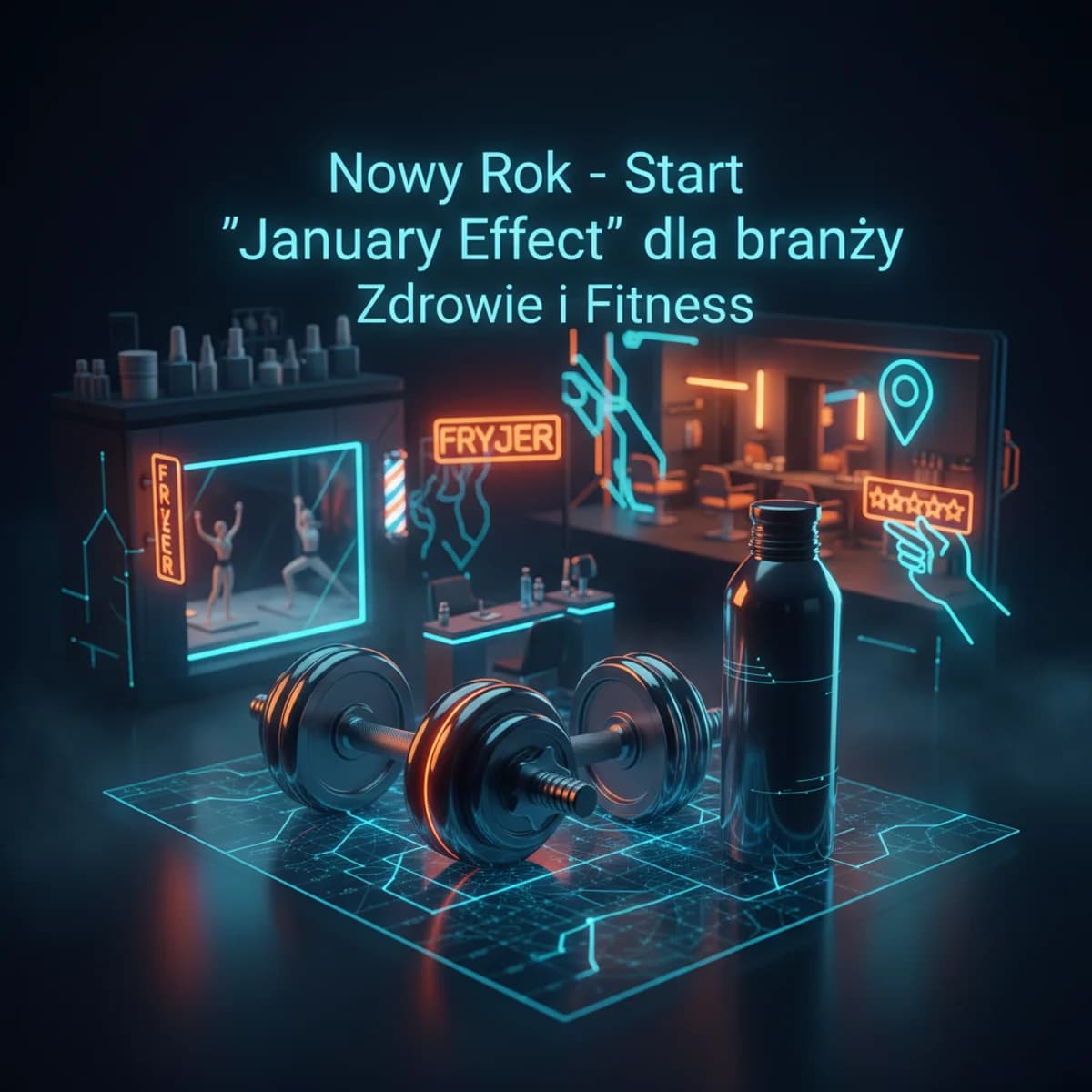 Nowy Rok - Start 'January Effect' dla branży Zdrowie i Fitness 1 Stycznia 2026 — Firmy lokalne ilustracja marketingowa Nowy Rok - Start 'January Effect' dla branży Zdrowie i Fitness 1 Stycznia 2026 — Firmy lokalne ilustracja marketingowa