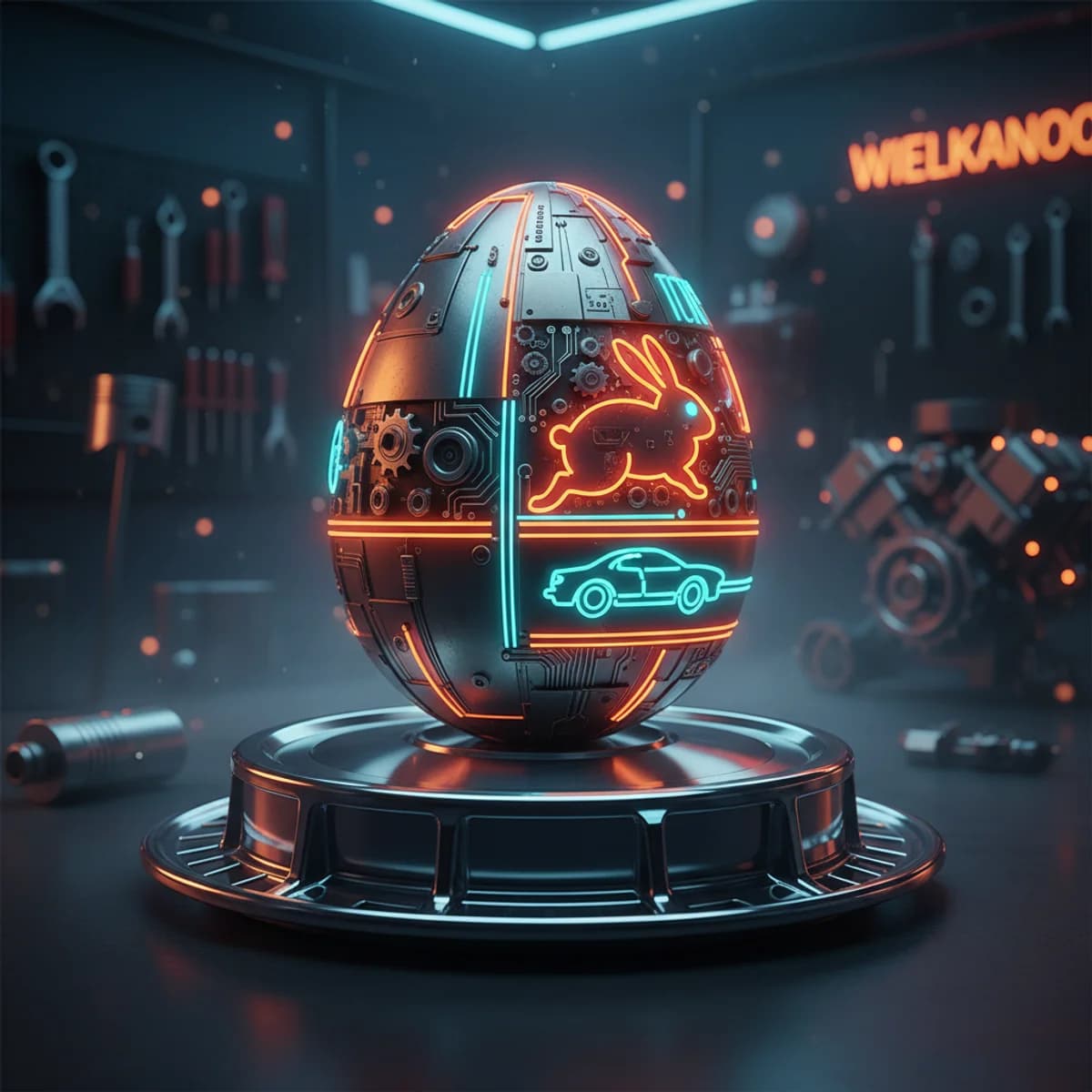 Wielkanoc 5 Kwietnia 2026 — Motoryzacyjny ilustracja marketingowa Wielkanoc 5 Kwietnia 2026 — Motoryzacyjny ilustracja marketingowa