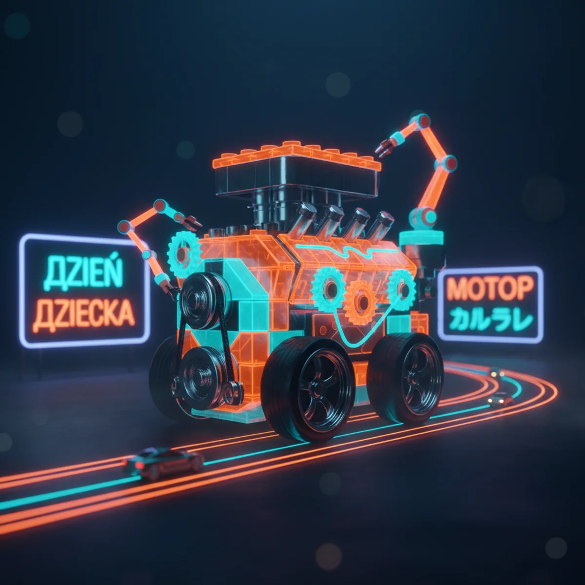 Dzień Dziecka 1 Czerwca 2026 — Motoryzacyjny ilustracja marketingowa Dzień Dziecka 1 Czerwca 2026 — Motoryzacyjny ilustracja marketingowa