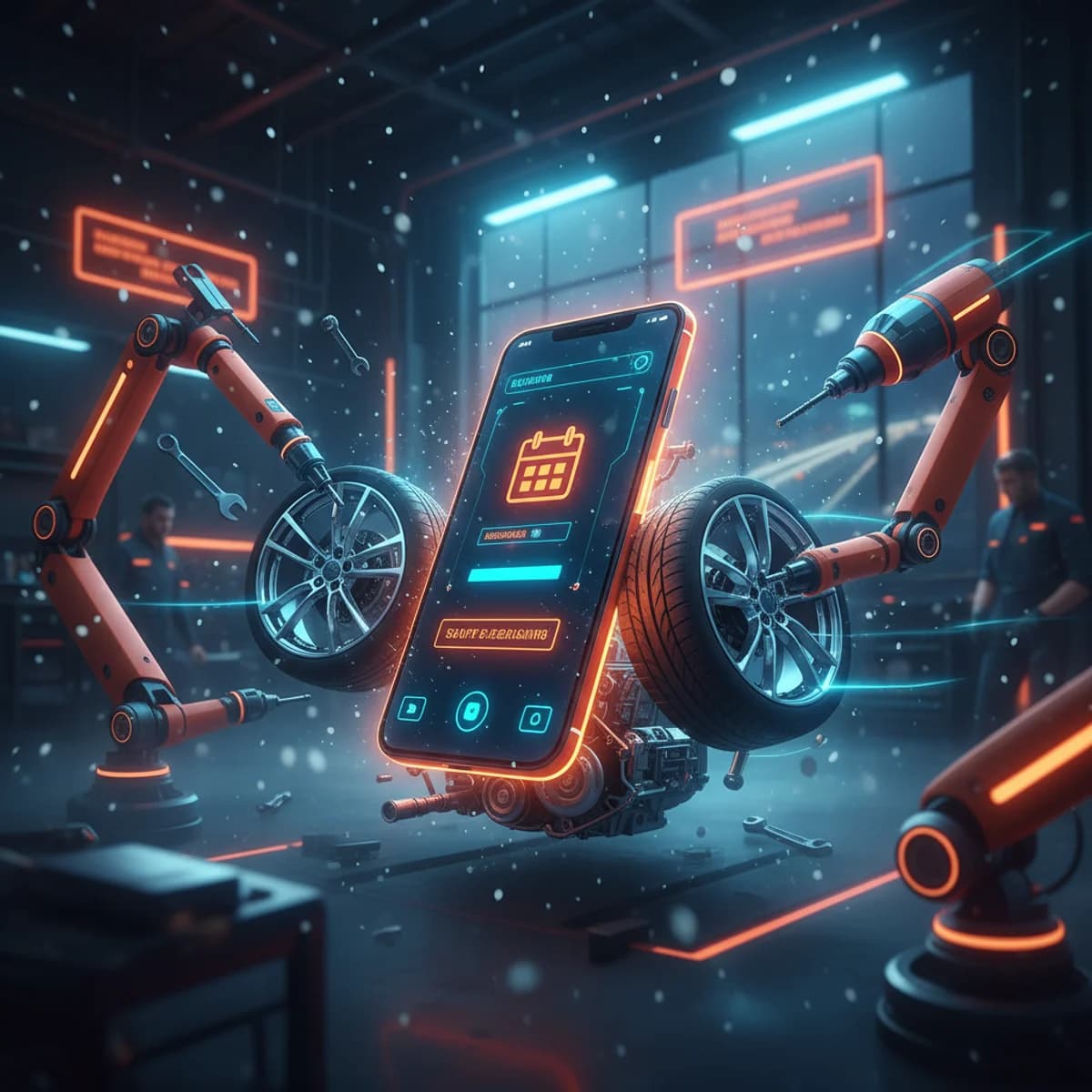 Szczyt sezonu wymiany opon na zimowe 1 Listopada 2026 — Motoryzacyjny ilustracja marketingowa Szczyt sezonu wymiany opon na zimowe 1 Listopada 2026 — Motoryzacyjny ilustracja marketingowa