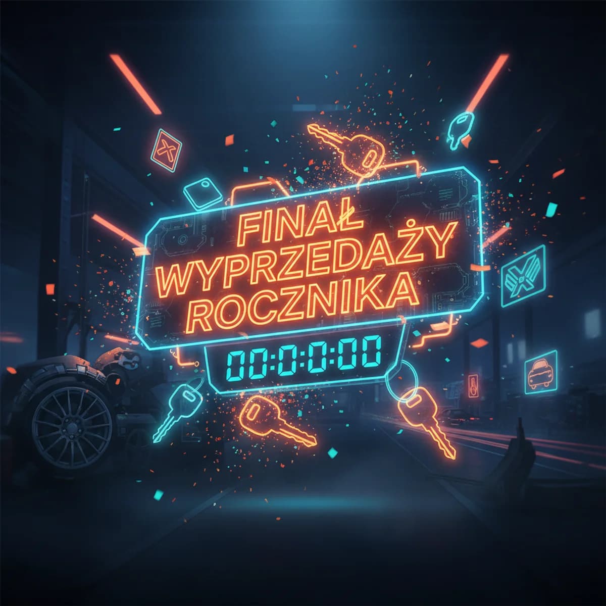 Finał wyprzedaży rocznika 15 Grudnia 2026 — Motoryzacyjny ilustracja marketingowa Finał wyprzedaży rocznika 15 Grudnia 2026 — Motoryzacyjny ilustracja marketingowa