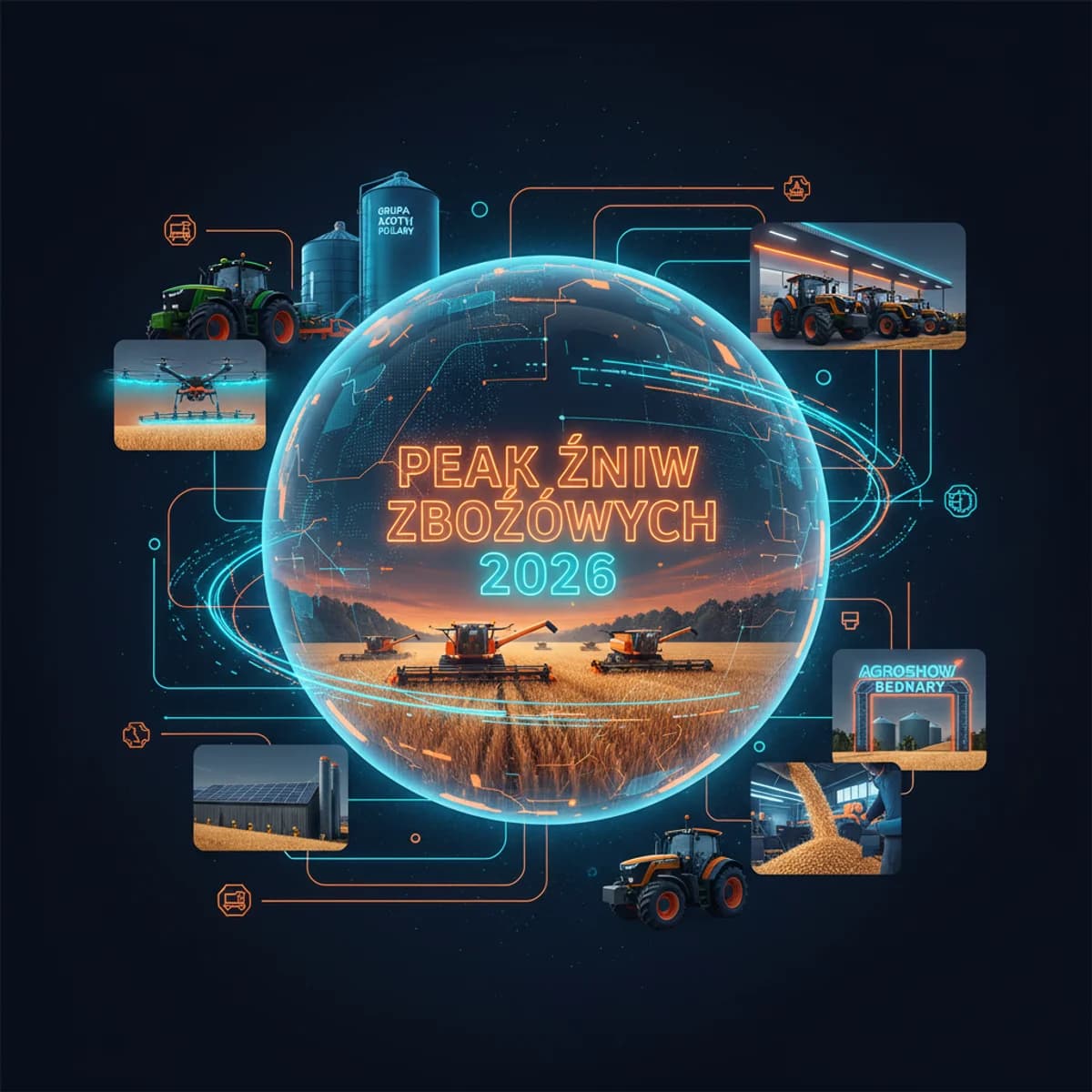 Peak żniw zbożowych 2026 15 Lipca 2026 — Rolniczy ilustracja marketingowa Peak żniw zbożowych 2026 15 Lipca 2026 — Rolniczy ilustracja marketingowa