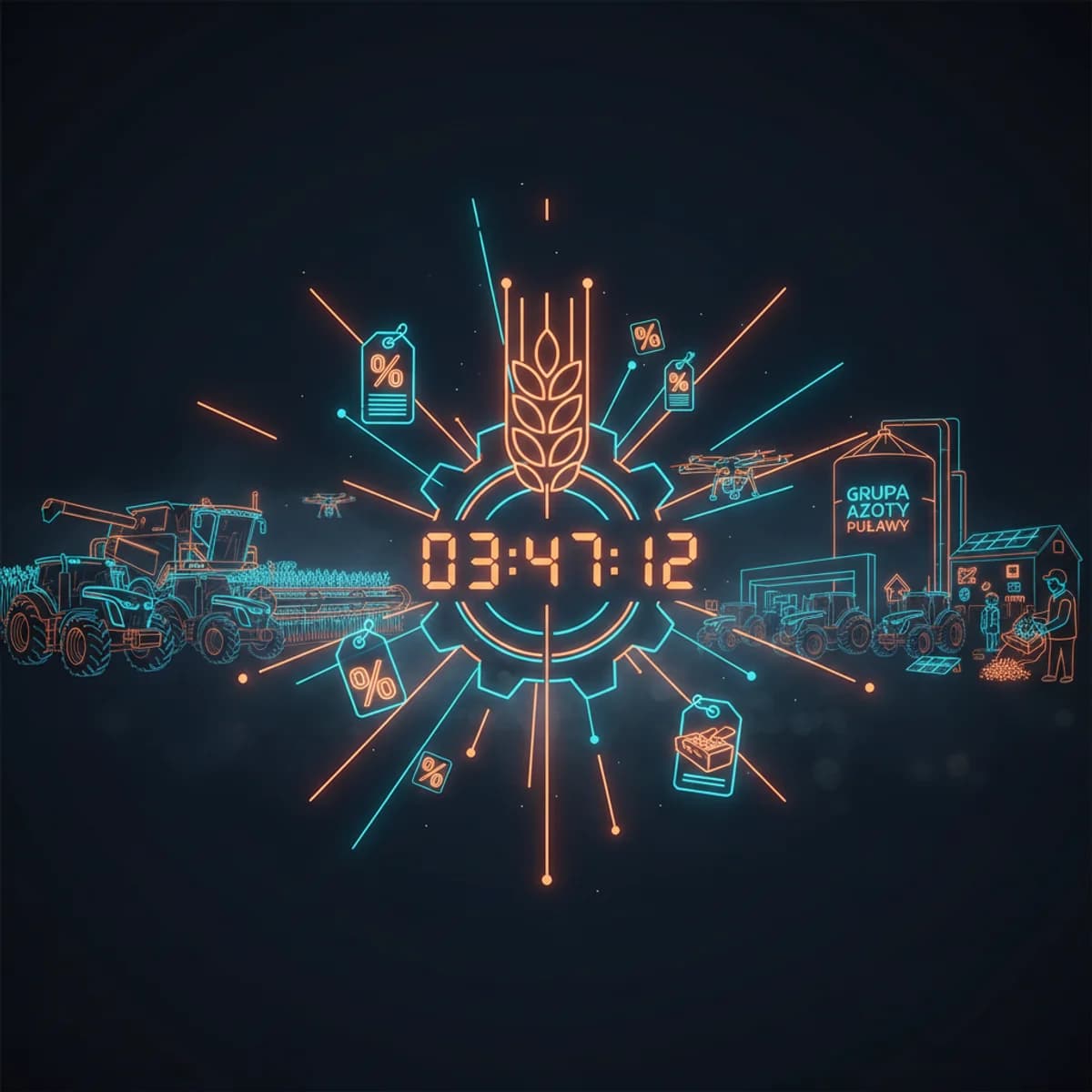 Start kampanii "Wyprzedaż Rocznika 2026" (Producenci i Importerzy) 2 Listopada 2026 — Rolniczy ilustracja marketingowa Start kampanii "Wyprzedaż Rocznika 2026" (Producenci i Importerzy) 2 Listopada 2026 — Rolniczy ilustracja marketingowa